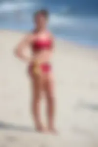 Lifeguard tournament girls on the beach