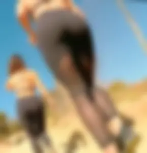 Two sexy asses hiking in leggings