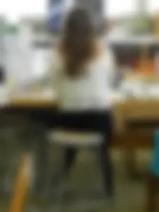 Candid Girl in Leggings Office Creepshot