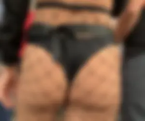 Miss…you have tape on your amazing titties!