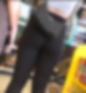 Tight, fit asses at LEGO Store