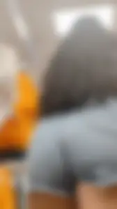 Latina Has A Nice Booty In Jean Shorts, Faceshot