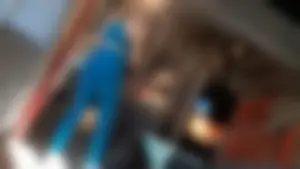 Gym Girl Bending Over in Blue Leggings (OC and GIFS)