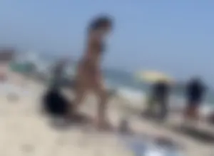 Cute college girls at beach