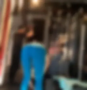 Gym Girl Bending Over in Blue Leggings (OC and GIFS)