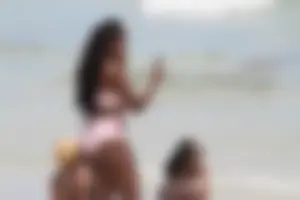 Ebony beach and bikini girls