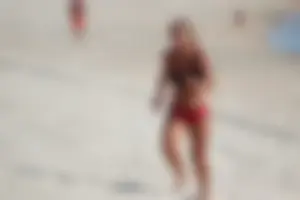 Lifeguard tournament girls on the beach