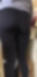 Grocery store employee in Under Armour leggings with an amazing ass and camel toe