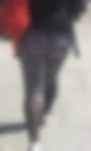 Hottie with a nice ass walking in patterned leggings