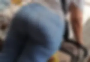 Latina Milf big ass in jeans bending over OC