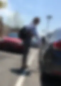 Sexy lady shopping at Target with a big ass in grey leggings