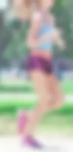 Couple of cute girls out running in little shorts