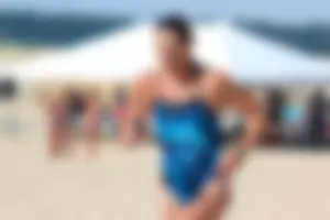 Lifeguard tournament girls on the beach