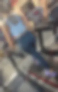 2 gym pawgs on treadmill side by side