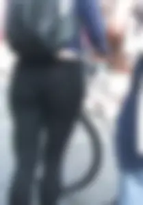 Girl in Semi-Transparent Tights VPL Street Creepshot