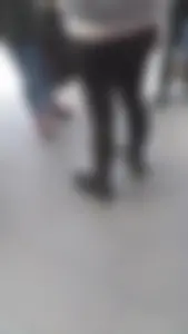 Girl wearing a black skirt over her leggings