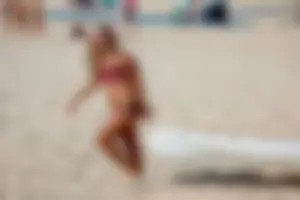 Lifeguard tournament girls on the beach