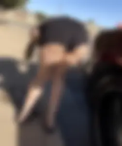 Pawg cheeks hanging out in black romper