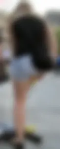 2 pretty blonde friends out in shorts