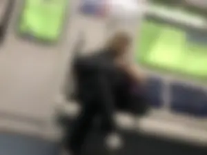 Adorable Cute Teen Girl With a Kitty in Her Backpack Subway Gallery