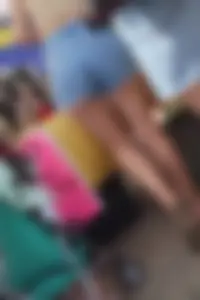 Lil cheeky latina in short shorts and sister with pokies!