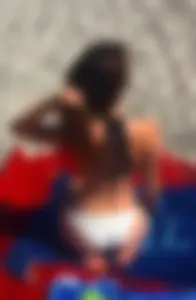 Girl with Thin Waist Beach Candid