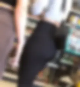 Tight, fit asses at LEGO Store