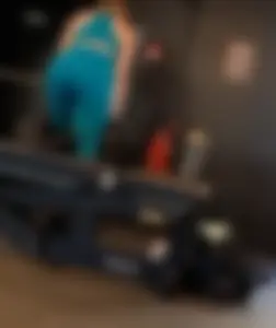 Gym Girl Bending Over in Blue Leggings (OC and GIFS)