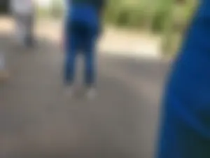 Stocky Ass in Tight Blue Jeans Suburban Bus Station Creepshots