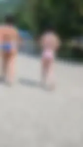 Two AMAZING ass in bikini on the beach. oc