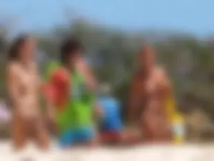 Nude beach and topless girls