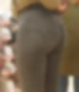 Hot girl with a worked out ass in tight grey jeans