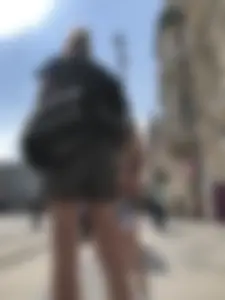 Two Teen Girls in Matching Shorts With Slim Legs on the Crosswalk Large Creepshots Gallery