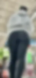 Lady w nice cheeks+VPL to match in slight transparency‼️