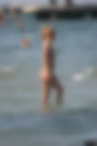 A bunch of sexy beach voyeur babes in bikinis, thongs and topless
