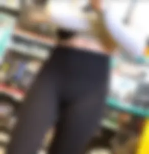 Tight, fit asses at LEGO Store
