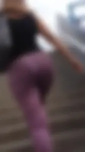 Black babe with a nice ass in tight jeans and vpl