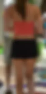 Hottie in black shorts and tube top