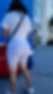 Latina with huge ass in white spandex shorts