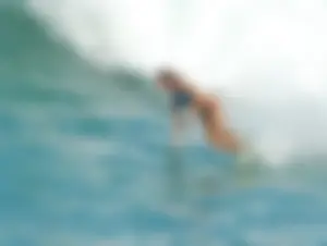 Candid surfers in bikinis