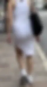White dress, cute ass, vpl (+gif)