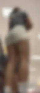 Amazing Asian in white yoga shorts upshot bends squat at Target