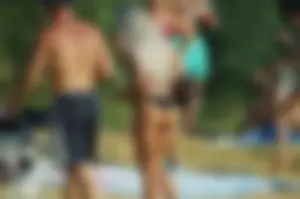 Amazing Skinny Blonde in Bikini with Small Round Booty and Hot Thin Legs Beach Creepshots