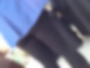 Fit Candid Booty And Legs in Leggings Closeup Creepshot