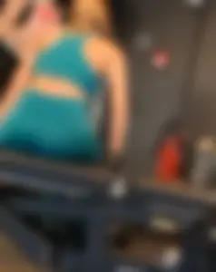 Gym Girl Bending Over in Blue Leggings (OC and GIFS)