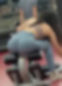 College gym slut in tight blue leggings (OC)