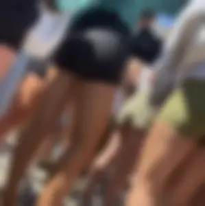 College party part 3. Nut busting college girls wearing tight legging shorts