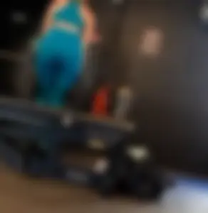 Gym Girl Bending Over in Blue Leggings (OC and GIFS)