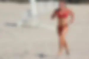 Lifeguard tournament girls on the beach