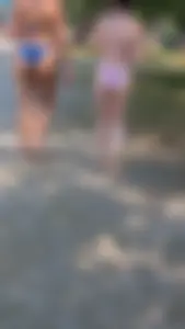 Two AMAZING ass in bikini on the beach. oc